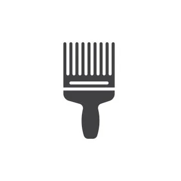 	Paint brush icon vector, filled flat sign, solid pictogram isolated on white. Stock Illustration