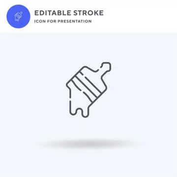 Paint Brush icon vector, filled flat sign, solid pictogram isolated on white, Stock Illustration