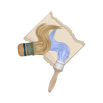 Paint Brush Illustration Stock Illustration
