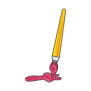 Paint brush isolated scribble Ilustración de archivo