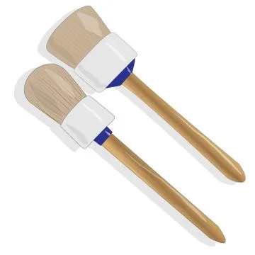 Paint brush isolated on a white background Stock Illustration
