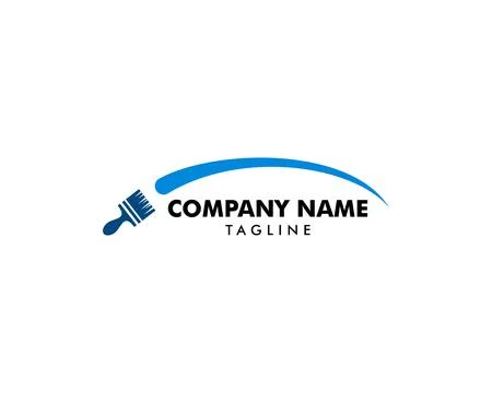 Paint brush logo Stock Illustration