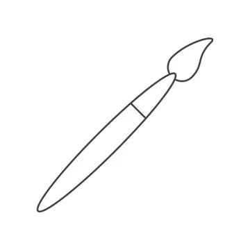 Paint brush object and school tool design Illustrazione stock