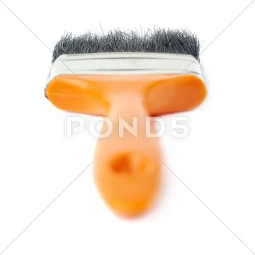 Paint brush over isolated white background Stock Photos