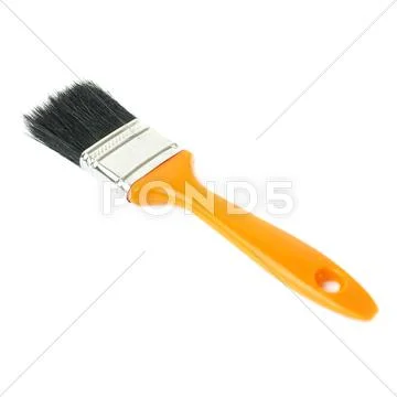 Paint brush over isolated white background Stock Photos