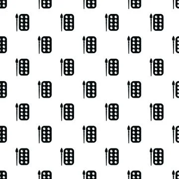 Paint brush palette pattern seamless Illustrazione stock