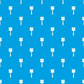 Paint brush pattern seamless blue Illustrazione stock