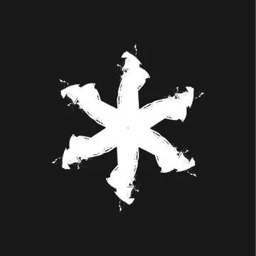 Paint Brush Snowflake Illustrazione stock