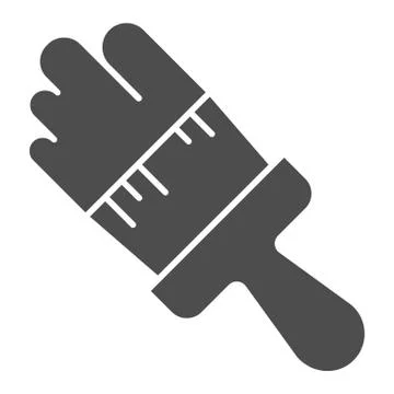 Paint brush solid icon, house repair concept, brush sign on white background イラスト素材