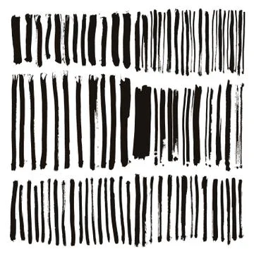 Paint brush stripes. Elements for design. Illustrazione stock