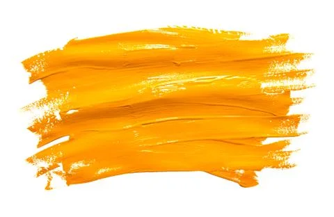 Paint brush stroke texture ochre watercolor Foto stock