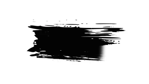 Paint brush strokes of black on a white background. Hand drawn brush stroke. Stockbeeldmateriaal 150759909