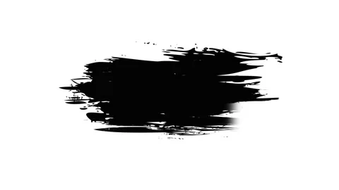 Paint brush strokes of black on a white background. Hand drawn brush stroke. 库存影片 150760187