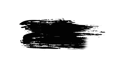 Paint brush strokes of black on a white background. Hand drawn brush stroke. Stockbeeldmateriaal 150760474