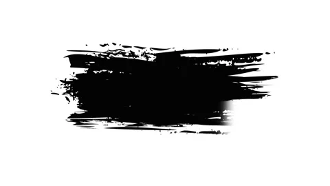 Paint brush strokes of black on a white background. Hand drawn brush stroke. Stockbeeldmateriaal 150760702