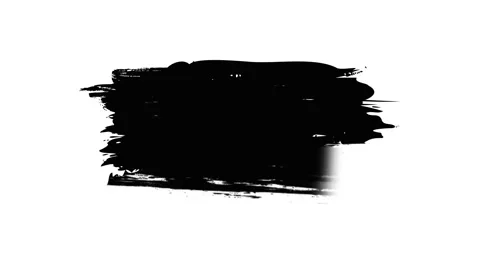 Paint brush strokes of black on a white background. Hand drawn brush stroke. Видео 150761374