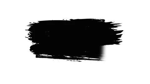 Paint brush strokes of black on a white background. Hand drawn brush stroke. Stockbeeldmateriaal 150761596