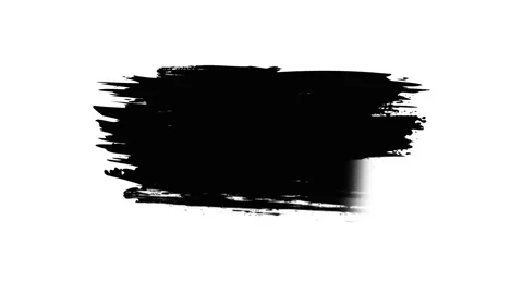 Paint brush strokes of black on a white background. Hand drawn brush stroke. Stockbeeldmateriaal 150761608