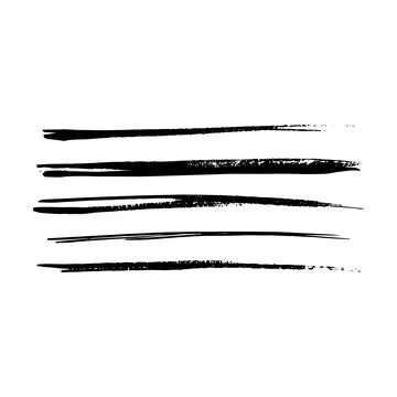 Paint brush strokes elements, freehand artistic water color abstract shape .. Stockillustratie