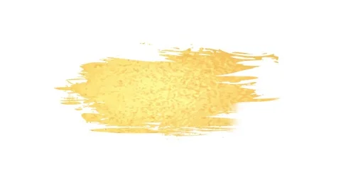 Paint brush strokes of gold on a white background. Hand drawn brush stroke. Vidéo 150763889