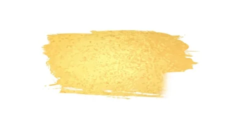 Paint brush strokes of gold on a white background. Hand drawn brush stroke. Stockbeeldmateriaal 150764339