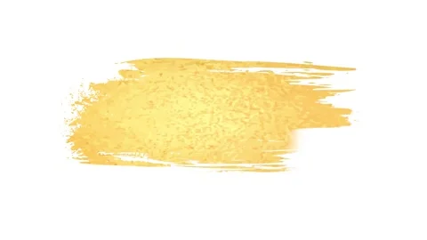Paint brush strokes of gold on a white background. Hand drawn brush stroke. 库存影片 150765655