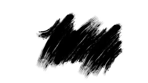 Paint brush strokes. Hand drawn charcoal scratch paint brush, stroke, line, grun Video stock 311879035