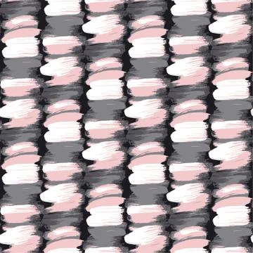 Paint brush strokes vector seamless pattern Illustrazione stock