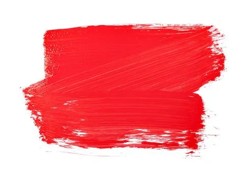 Paint brush texture Red paint brush texture isolated on white Copyright: x... Stock Photos