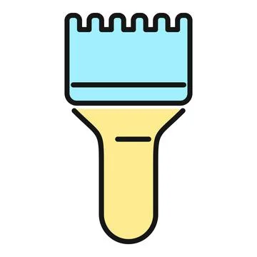 Paint brush tool icon representing renovation work Stock Illustration