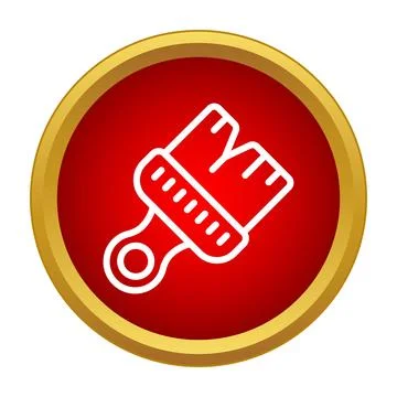Paint brush tool icon symbolizing art work Stock Illustration
