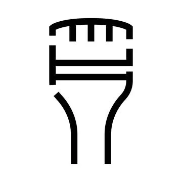 Paint brush tool line art vector icon Stock Illustration