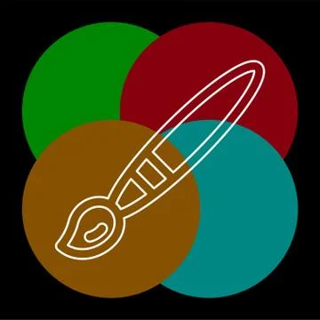 Paint Brush vector icon Stock Illustration
