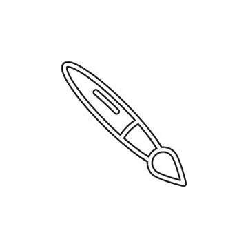 Paint brush vector icon Illustrazione stock