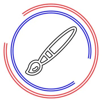 Paint Brush vector icon Illustrazione stock