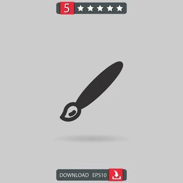 Paint-brush vector icon Stock Illustration