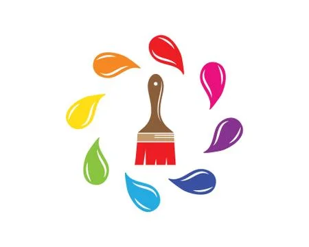 Paint brush vector icon illustration Stock Illustration