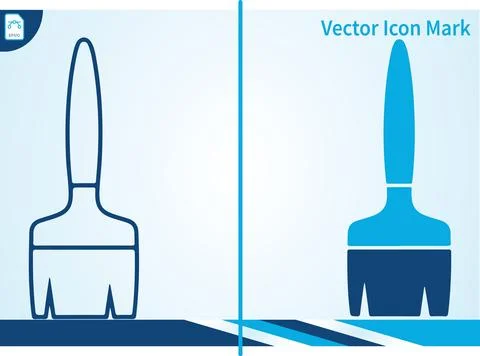 Paint brush vector icon mark. vector icon sign mark of paint brush. 스톡 일러스트