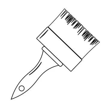 Paint brush vector icon popular and simple flat symbol for web and graphic,.. Stock Illustration