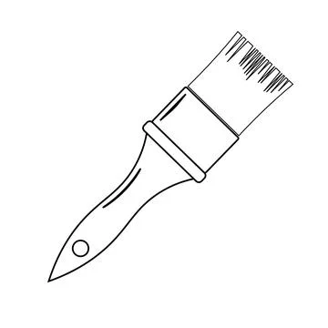 Paint brush vector icon popular and simple flat symbol for web and graphic,.. Stock Illustration