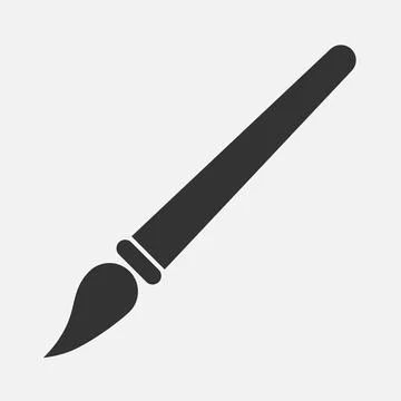 Paint brush vector icon on white background Illustrazione stock