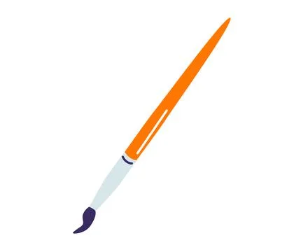 Paint brush vector illustration. Art paintbrush isolated on white background Stock Illustration
