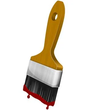Paint brush on a white background Stock Illustration