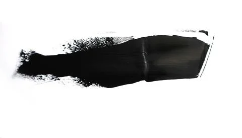 Paint brush on white background. Illustrazione stock