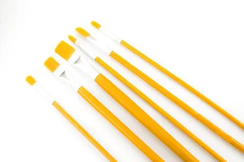 Paint brush on white background Stock Photos