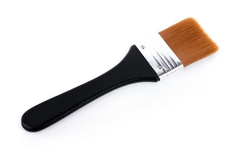 Paint brush on a white background Stockfoto's