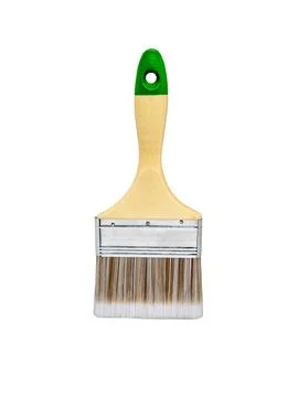 Paint brush on a white. clipping path. Stock Photos