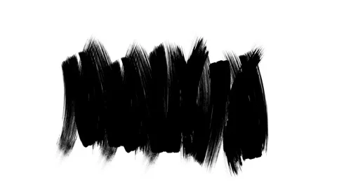 Paint Brush Wipe On and Off Transition effect of paint brush strokes wiping. Ink Stock Footage 277710784