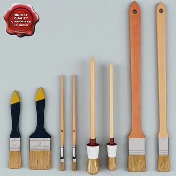 Paint Brush Set 3D model