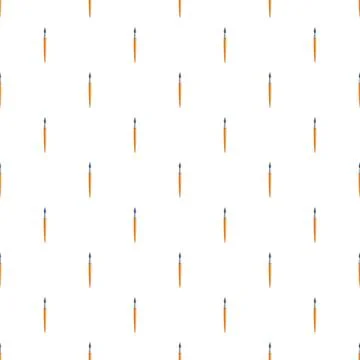 Paint brushes creating a seamless art education pattern Stock Illustration
